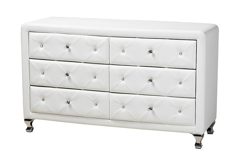 Baxton Studio - Luminescence Dresser - BBT2030-Dresser-White view 1