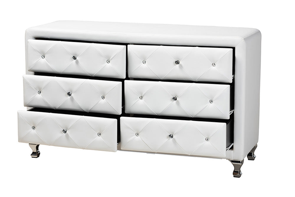 Baxton Studio - Luminescence Dresser - BBT2030-Dresser-White view 2
