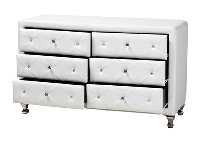 Baxton Studio - Luminescence Dresser - BBT2030-Dresser-White view 2