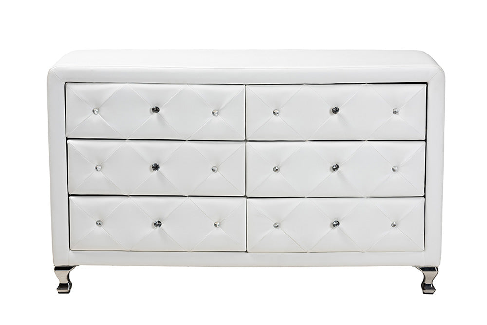 Baxton Studio - Luminescence Dresser - BBT2030-Dresser-White view 3