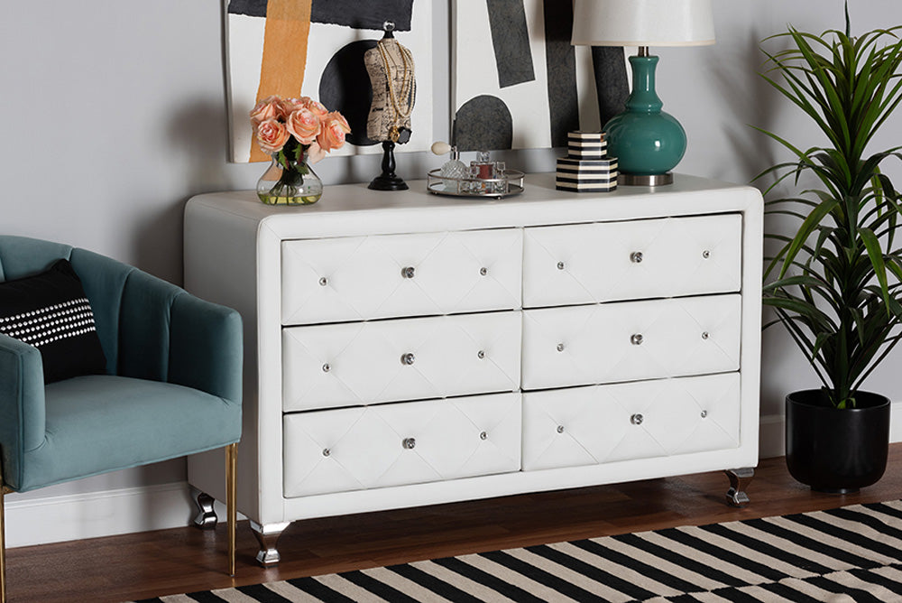 Baxton Studio - Luminescence Dresser - BBT2030-Dresser-White view 5