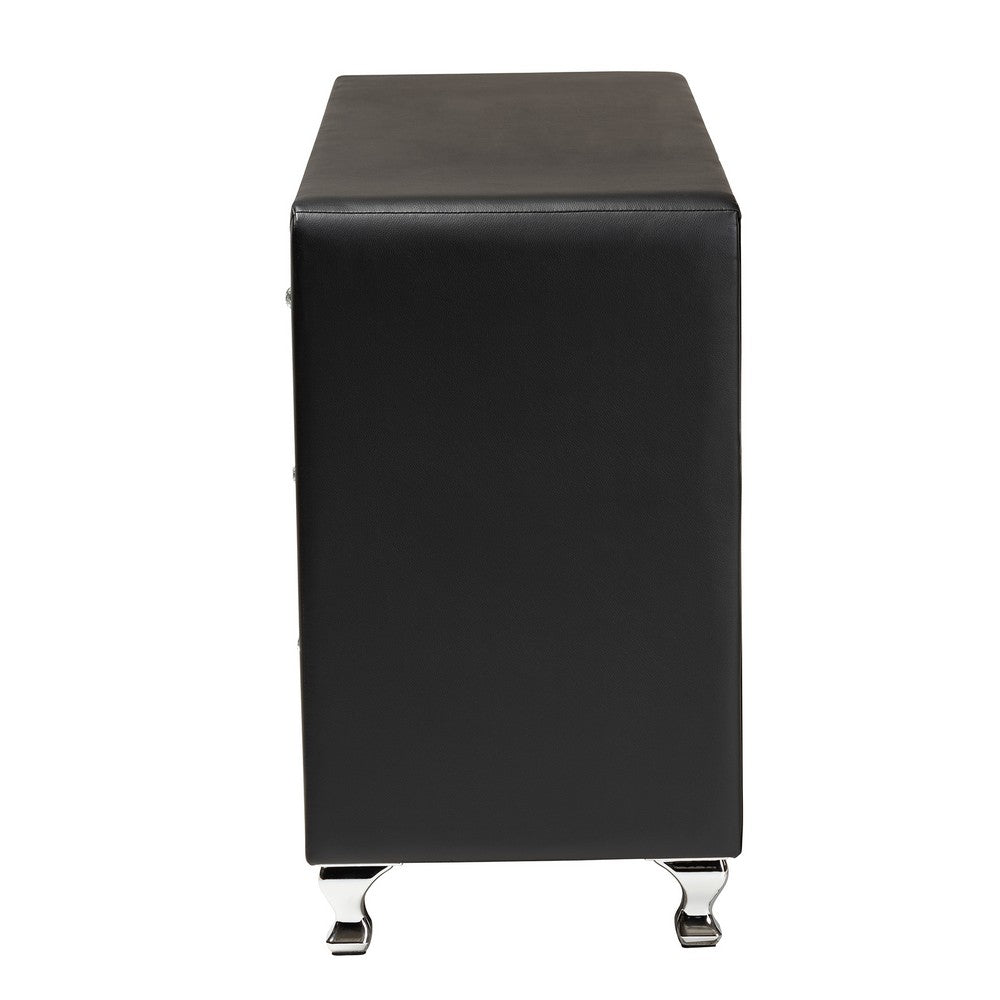 Baxton Studio - Luminescence Dresser in Black - BBT2030-Dresser-Black view 4
