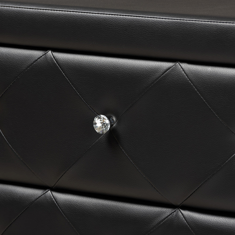 Baxton Studio - Luminescence Dresser in Black - BBT2030-Dresser-Black view 6