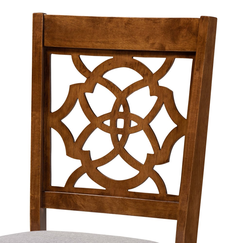Baxton Studio - Lylah Set of 4 Dining Chairs in Grey/Walnut - RH332C-Grey/Walnut-DC-4PK view 3