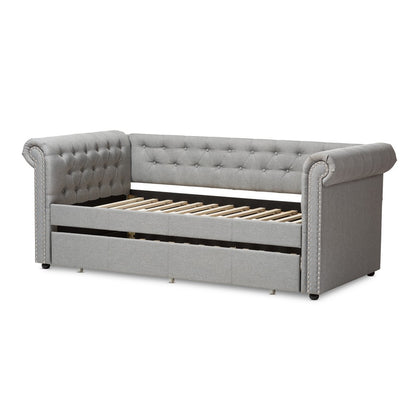Baxton Studio - Mabelle Daybed in Grey - Ashley-Grey-Daybed view 4