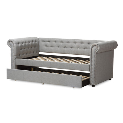 Baxton Studio - Mabelle Daybed in Grey - Ashley-Grey-Daybed view 5