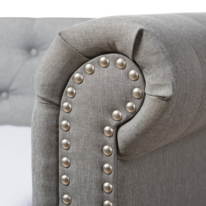 Baxton Studio - Mabelle Daybed in Grey - Ashley-Grey-Daybed view 7