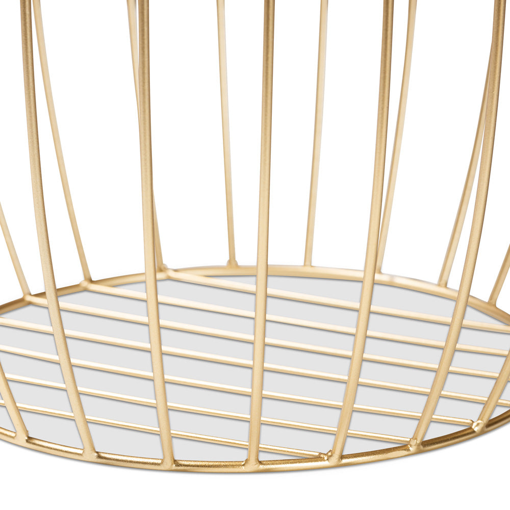 Baxton Studio - Mabon End Table in Gold - H01-102594B Metal Tray Table view 3