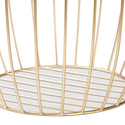 Baxton Studio - Mabon End Table in Gold - H01-102594B Metal Tray Table view 3