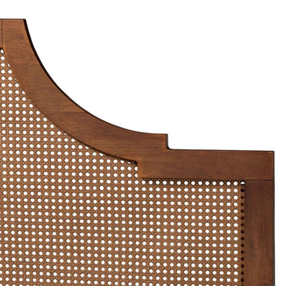 Baxton Studio - Macaria King Bed w/ Headboard in Walnut Brown - MG9774/97151-King view 4