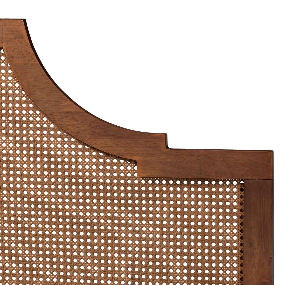 Baxton Studio - Macaria Queen Bed w/ Headboard in Walnut Brown - MG9774/97151-Queen view 4