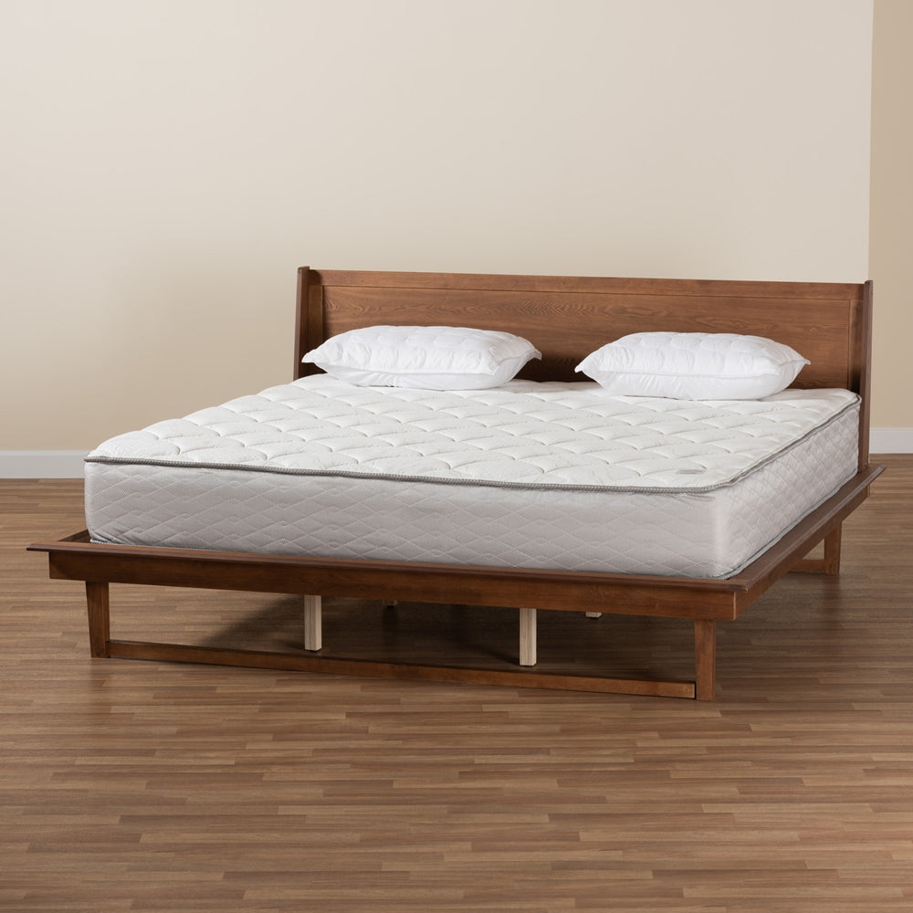 Baxton Studio - Macayle King Size Bed in Ash Walnut - MG0004-2-Ash Walnut-King view 7