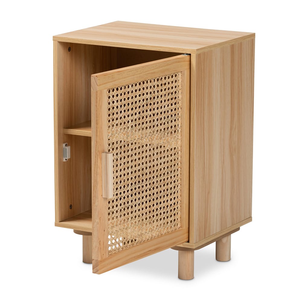Baxton Studio - Maclean End Table in Beige/Natural Brown - LYA20-104-Natural-ET view 2