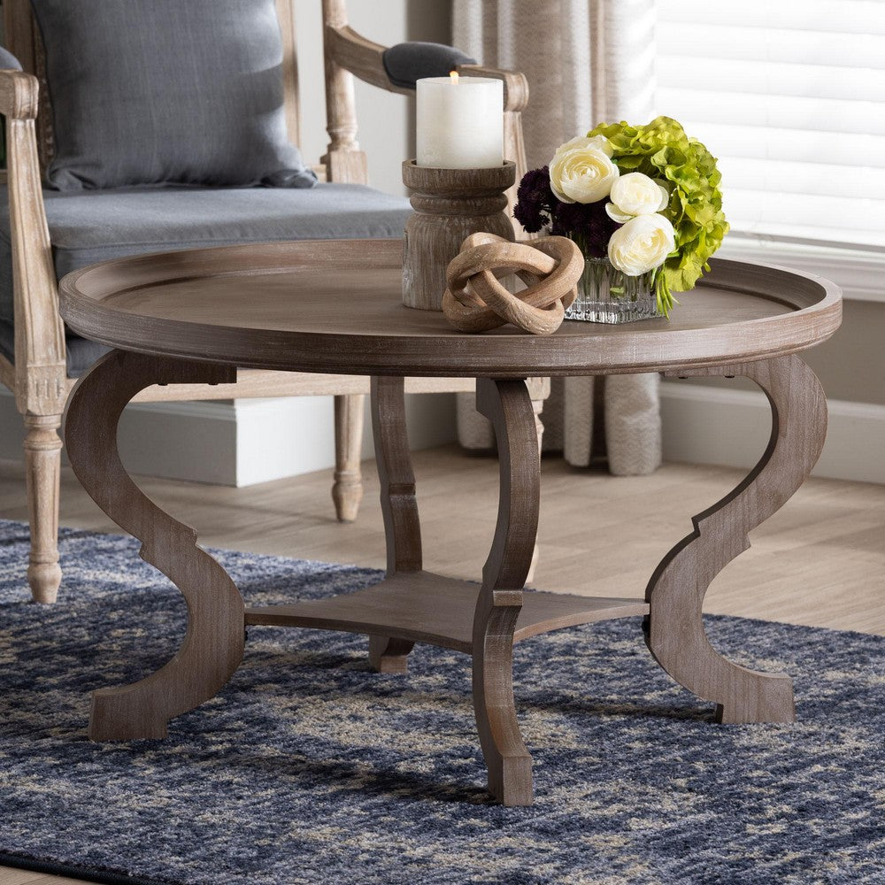 Baxton Studio - Madrona Coffee Table in Antique Brown - JY24A184-Brown-CT view 7