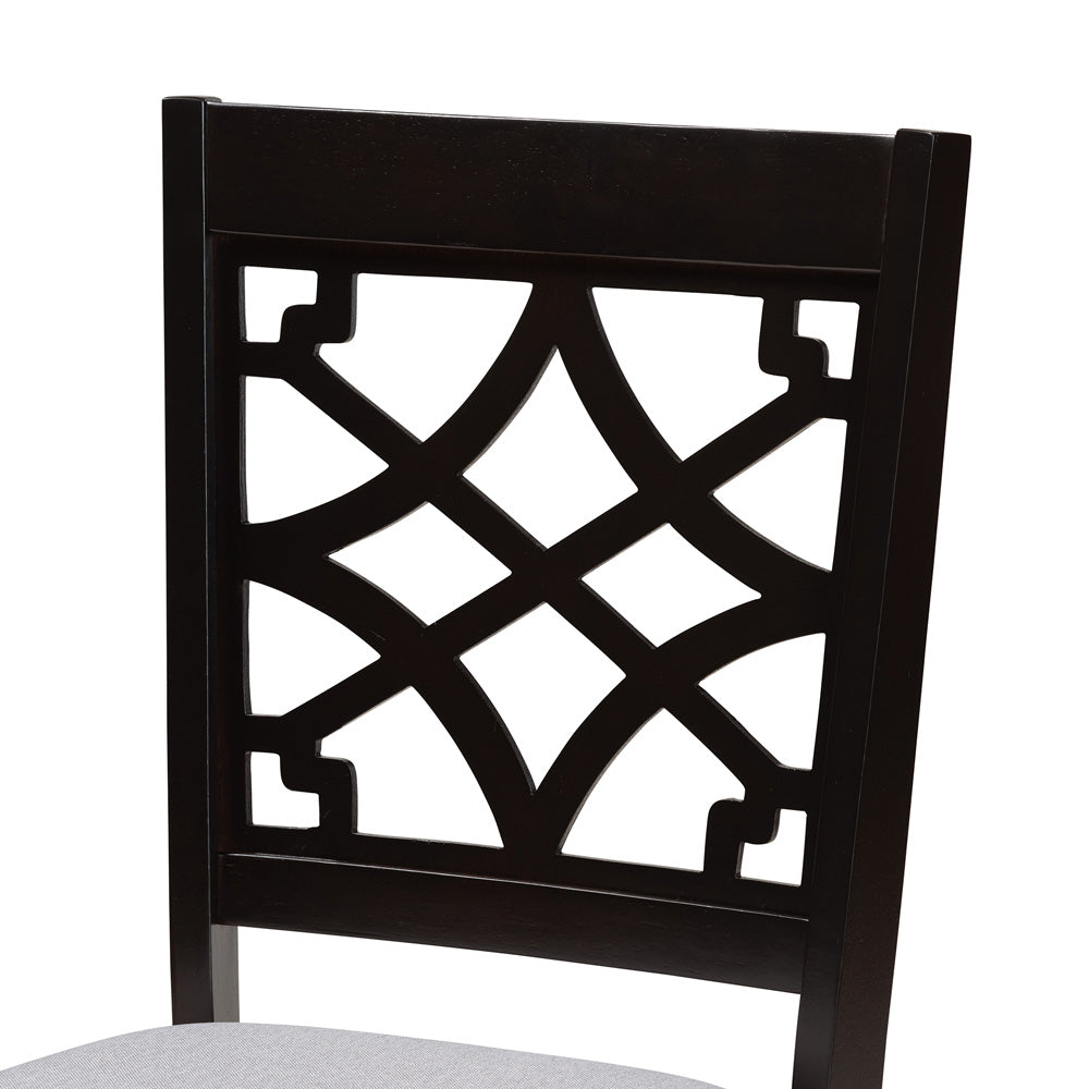 Baxton Studio - Mael Dining Set in Grey/dark brown - RH331C-Grey/Dark Brown-7PC Dining Set view 5