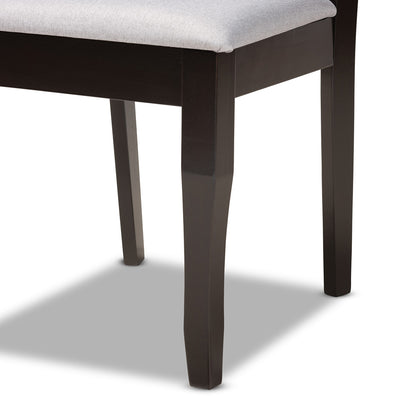 Baxton Studio - Mael Dining Set in Grey/dark brown - RH331C-Grey/Dark Brown-7PC Dining Set view 6
