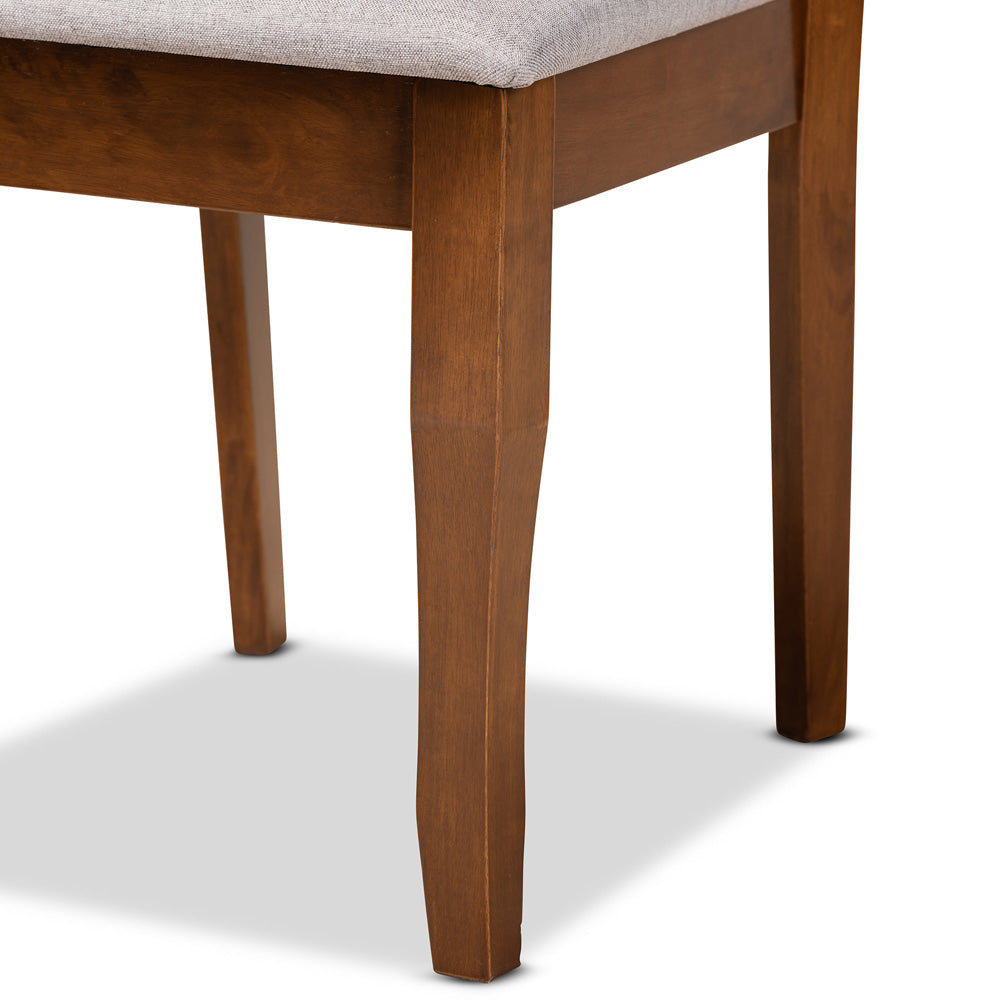 Baxton Studio - Mael Dining Set in Grey/Walnut Brown - RH331C-Grey/Walnut-7PC Dining Set view 6