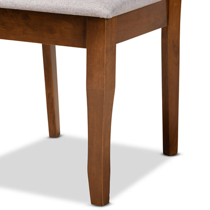 Baxton Studio - Mael Dining Set in Grey/Walnut Brown - RH331C-Grey/Walnut-7PC Dining Set view 6