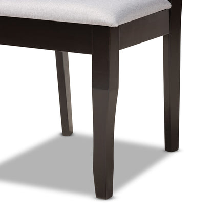 Baxton Studio - Mael Set of 2 Dining Chairs in Grey/dark brown - RH331C-Grey/Dark Brown-DC-2PK view 5