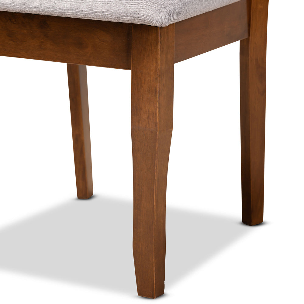 Baxton Studio - Mael Set of 2 Dining Chairs in Grey/Walnut Brown - RH331C-Grey/Walnut-DC-2PK view 5