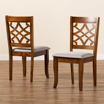 Baxton Studio - Mael Set of 2 Dining Chairs in Grey/Walnut Brown - RH331C-Grey/Walnut-DC-2PK view 7