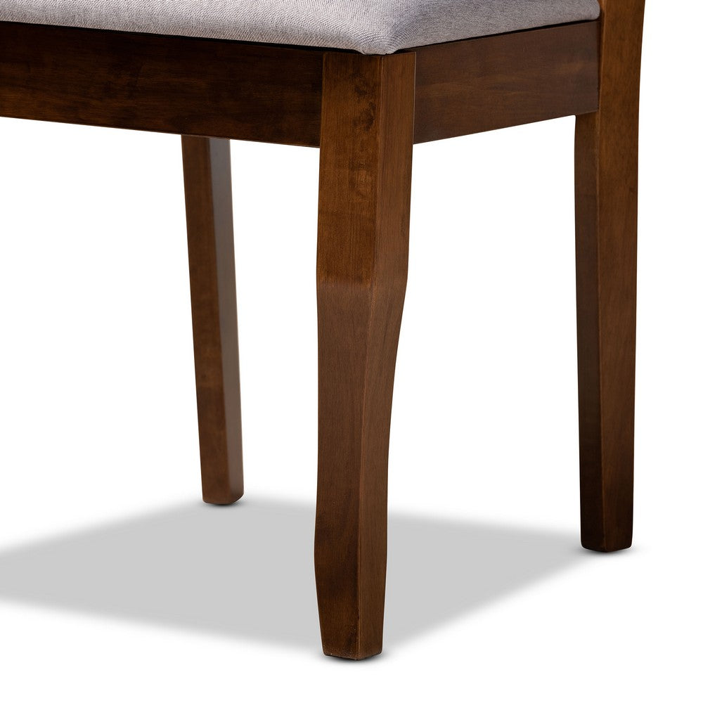 Baxton Studio - Mael Set of 4 Dining Chairs in Grey/Walnut - RH331C-Grey/Walnut-DC-4PK view 4