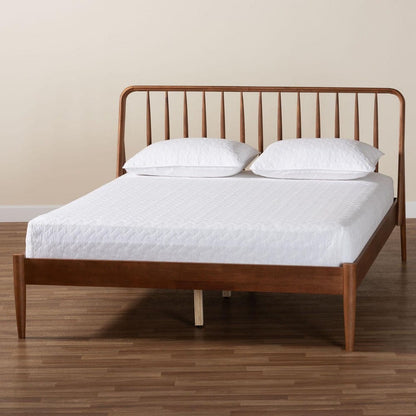 Baxton Studio - Maeron Queen Size Bed in Walnut Brown - MG0235-1-Walnut-Queen view 8