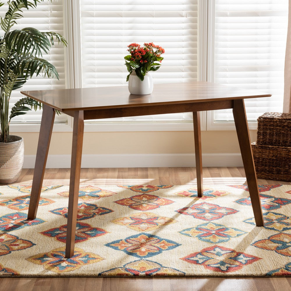 Baxton Studio - Maila Dining Table in Walnut Brown  - RH7206T-Walnut-DT view 6
