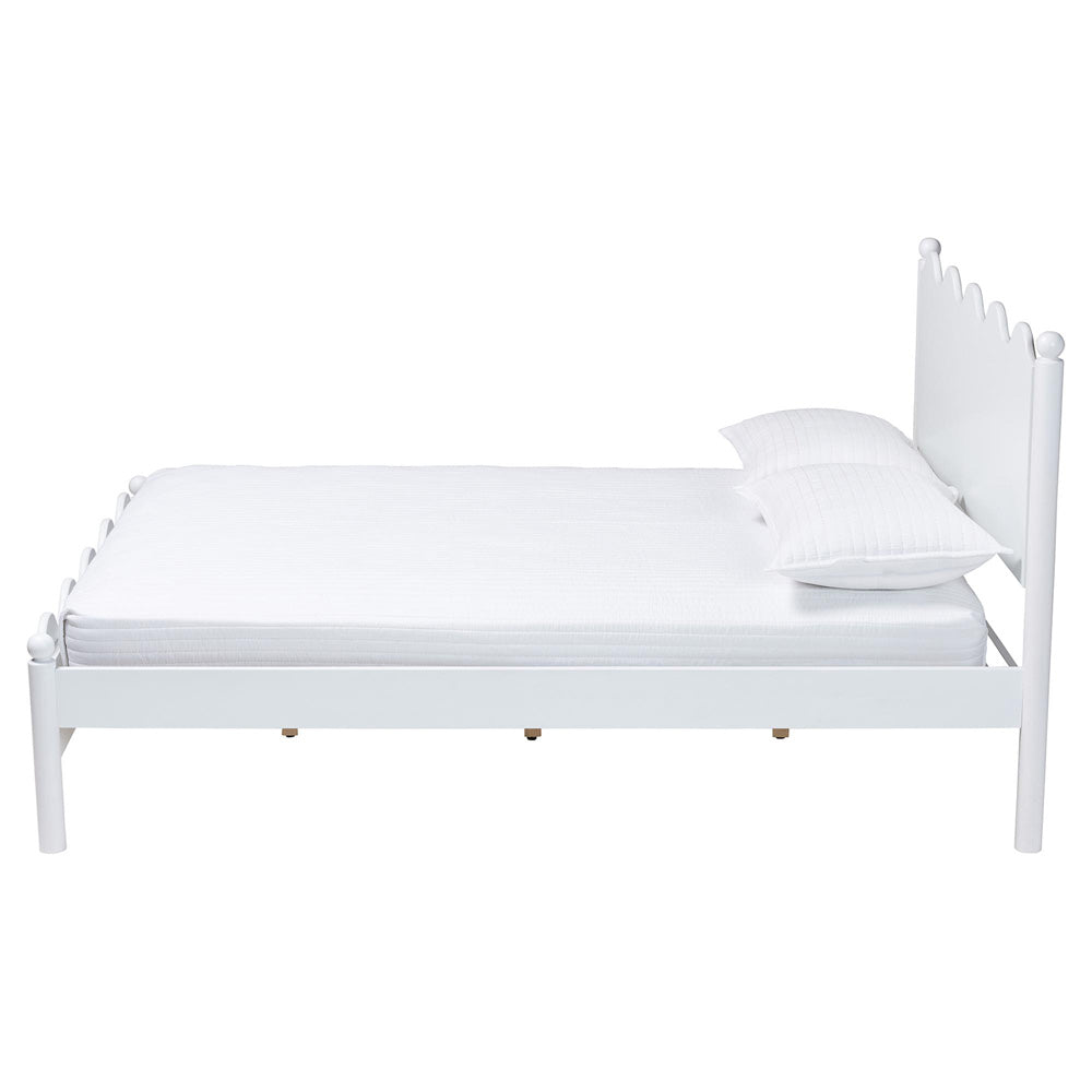 Baxton Studio - Malaya Full Size Bed in White - MG0239-White-Full view 2