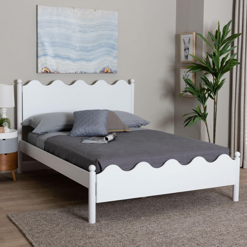 Baxton Studio - Malaya Full Size Bed in White - MG0239-White-Full view 7