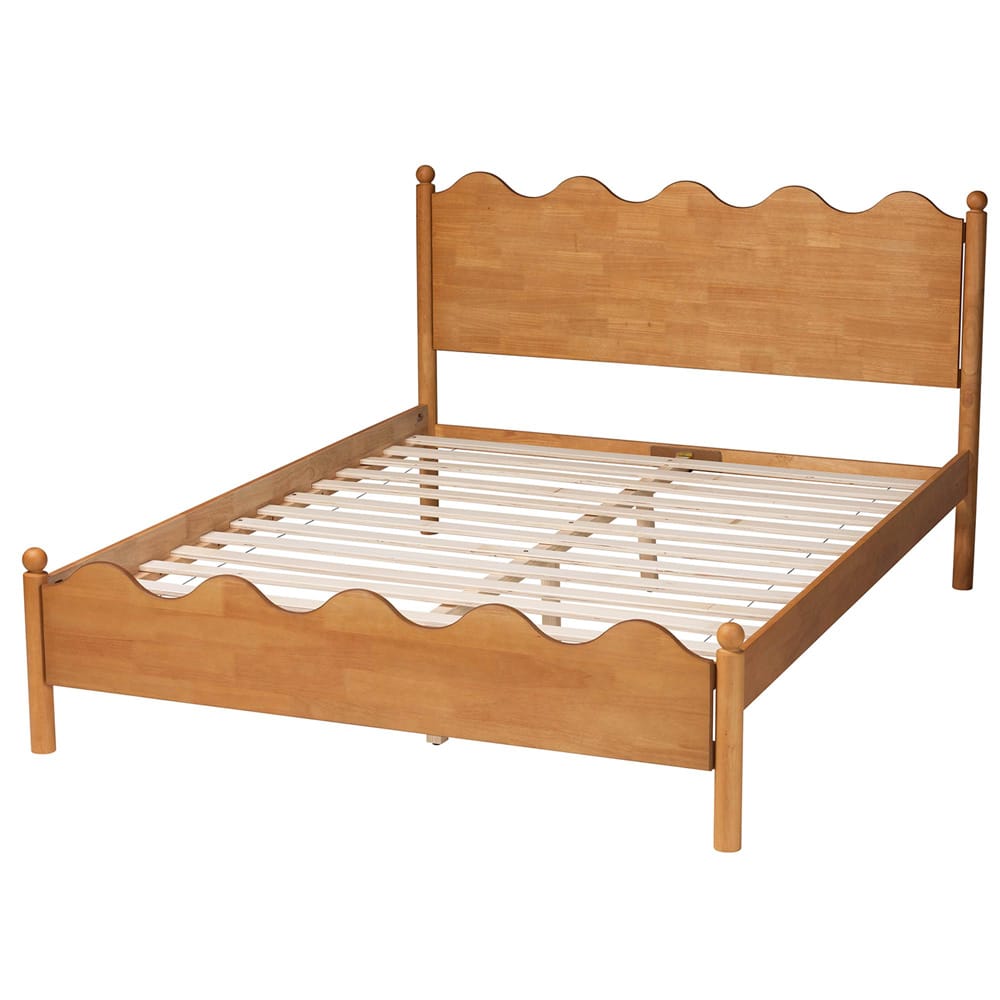 Baxton Studio - Malaya Queen Size Bed in Oak Brown - MG0239-NT Oak-Queen view 3
