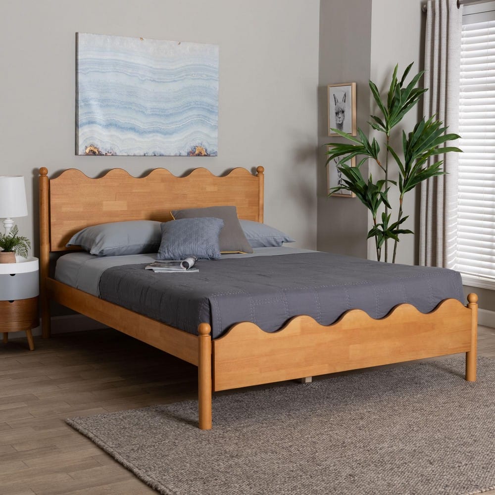 Baxton Studio - Malaya Queen Size Bed in Oak Brown - MG0239-NT Oak-Queen view 7
