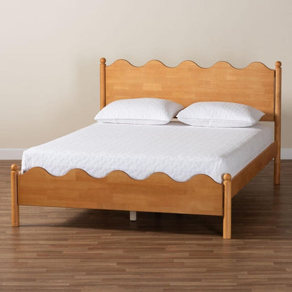 Baxton Studio - Malaya Queen Size Bed in Oak Brown - MG0239-NT Oak-Queen view 8