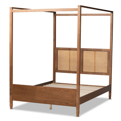 Baxton Studio - Malia King Size Bed in Walnut Brown - MG-0021-3-Walnut-King view 3