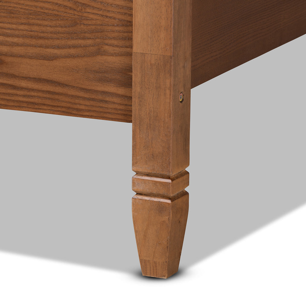 Baxton Studio - Malia King Size Bed in Walnut Brown - MG-0021-3-Walnut-King view 5