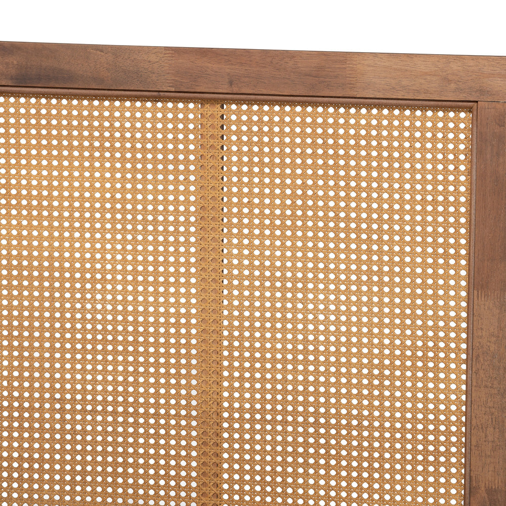 Baxton Studio - Malia Queen Size Bed in Walnut Brown - MG-0021-3-Walnut-Queen view 4