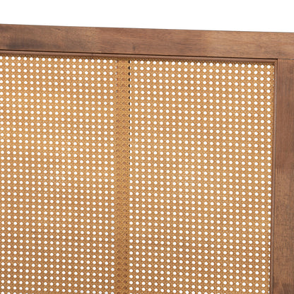 Baxton Studio - Malia Queen Size Bed in Walnut Brown - MG-0021-3-Walnut-Queen view 4