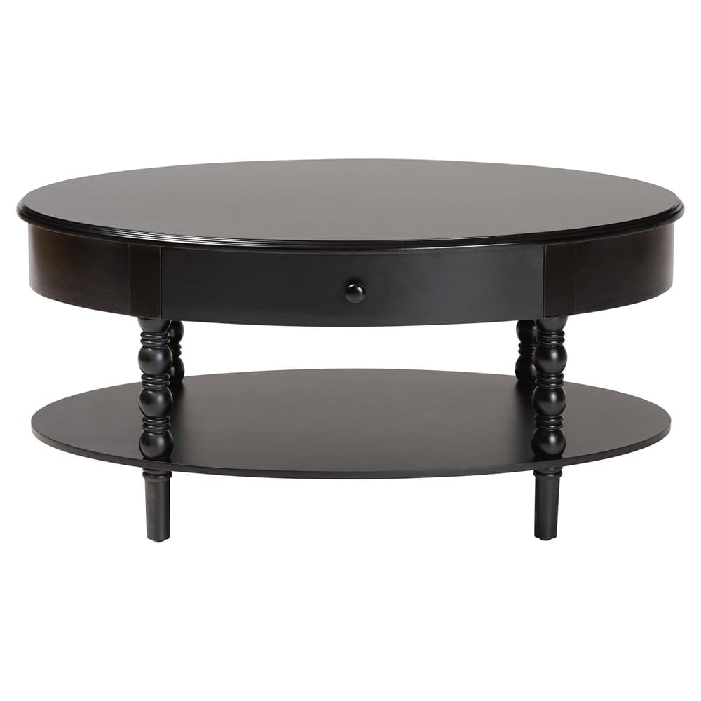 Baxton Studio - Malinda Coffee Table in Black - JY24A179-Black/Wooden-Coffee Table view 3