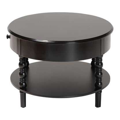 Baxton Studio - Malinda Coffee Table in Black - JY24A179-Black/Wooden-Coffee Table view 4