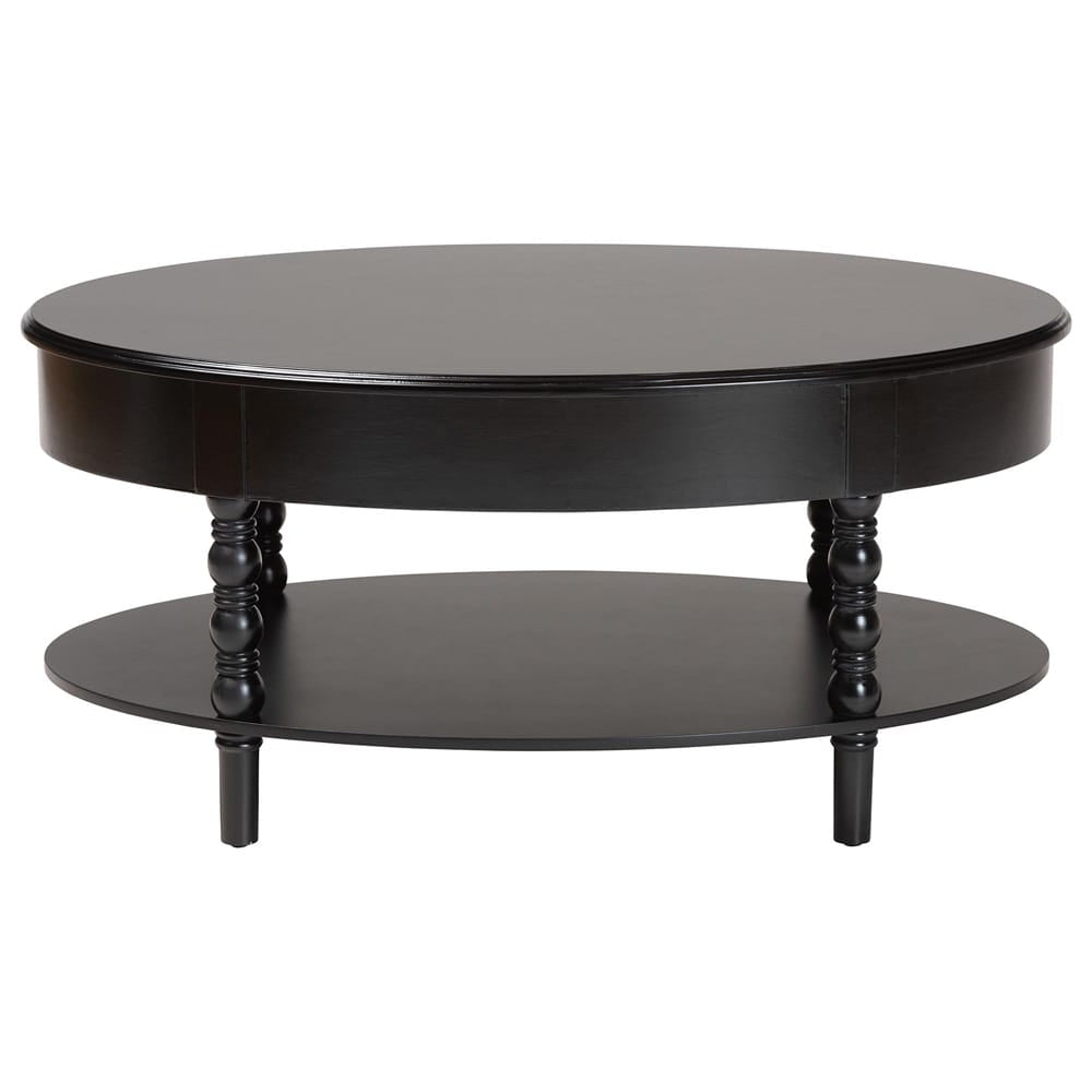 Baxton Studio - Malinda Coffee Table in Black - JY24A179-Black/Wooden-Coffee Table view 5