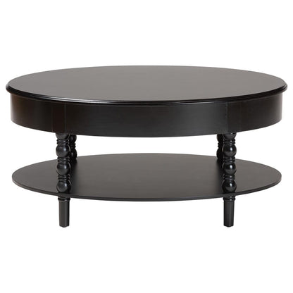 Baxton Studio - Malinda Coffee Table in Black - JY24A179-Black/Wooden-Coffee Table view 5