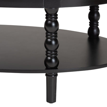 Baxton Studio - Malinda Coffee Table in Black - JY24A179-Black/Wooden-Coffee Table view 7