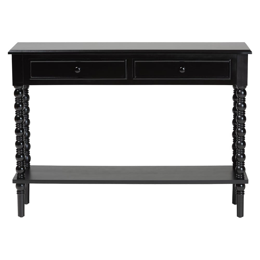 Baxton Studio - Malinda Console Table in Black - JY24A178-Black/Wooden-Console Table view 3