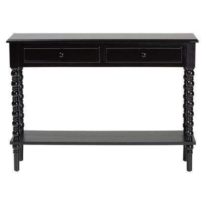Baxton Studio - Malinda Console Table in Black - JY24A178-Black/Wooden-Console Table view 3