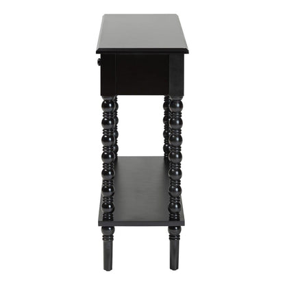 Baxton Studio - Malinda Console Table in Black - JY24A178-Black/Wooden-Console Table view 4
