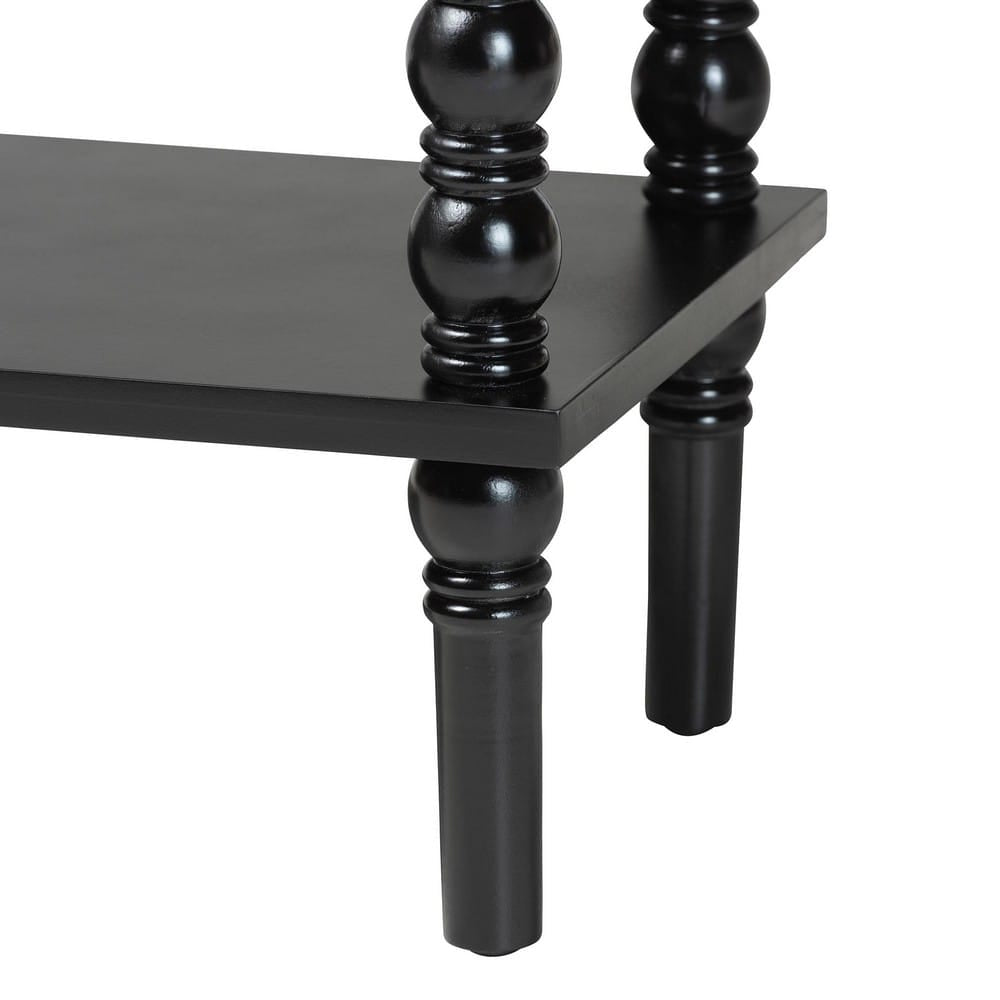 Baxton Studio - Malinda Console Table in Black - JY24A178-Black/Wooden-Console Table view 7