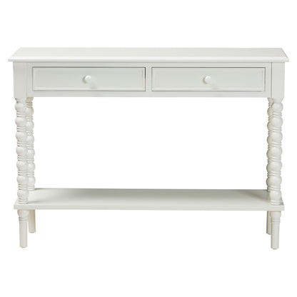 Baxton Studio - Malinda Console Table in White - JY24A178-Off White/Wooden-Console Table view 3