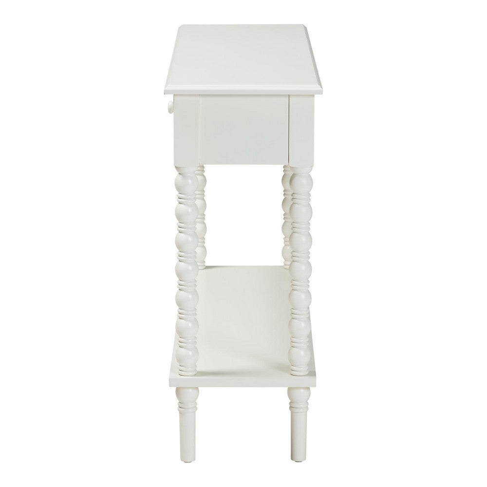 Baxton Studio - Malinda Console Table in White - JY24A178-Off White/Wooden-Console Table view 4