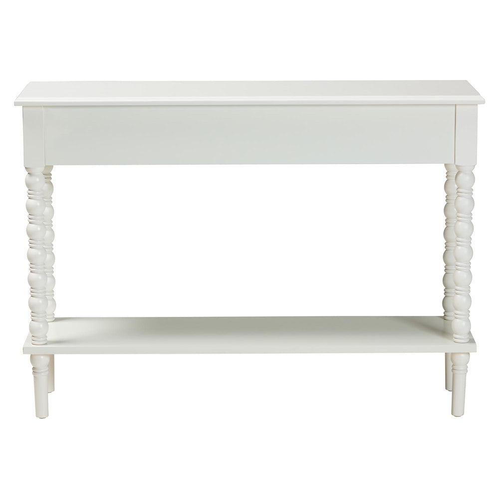 Baxton Studio - Malinda Console Table in White - JY24A178-Off White/Wooden-Console Table view 5