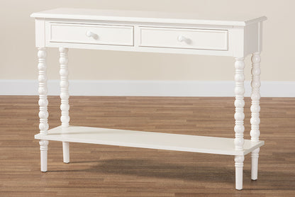 Baxton Studio - Malinda Console Table in White - JY24A178-Off White/Wooden-Console Table view 10